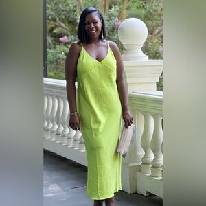 Lime Green Slip Dress